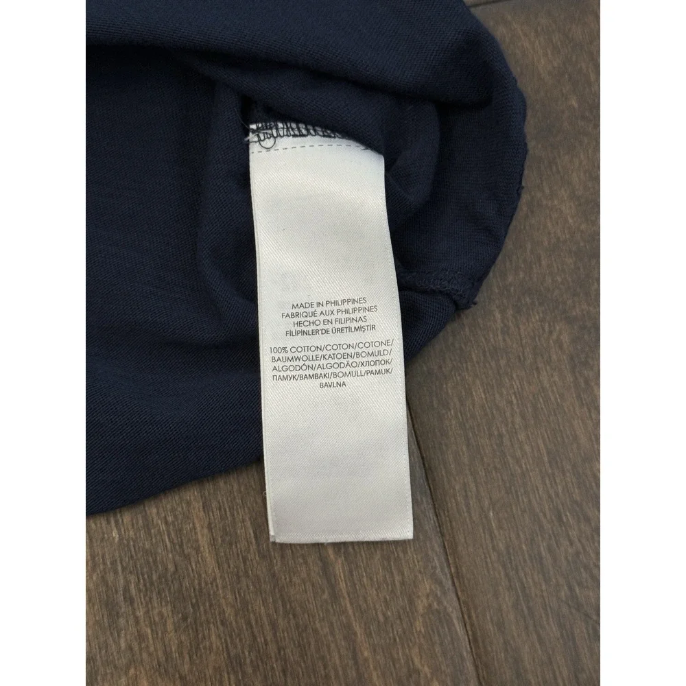 Polo Ralph Lauren Mens Custom Fit Long Sleeve Crewneck Tee Blue Eagle USA‎ Shirt